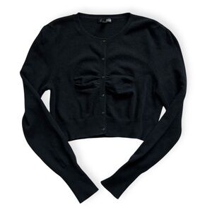 Aqua Cashmere cropped cardigan